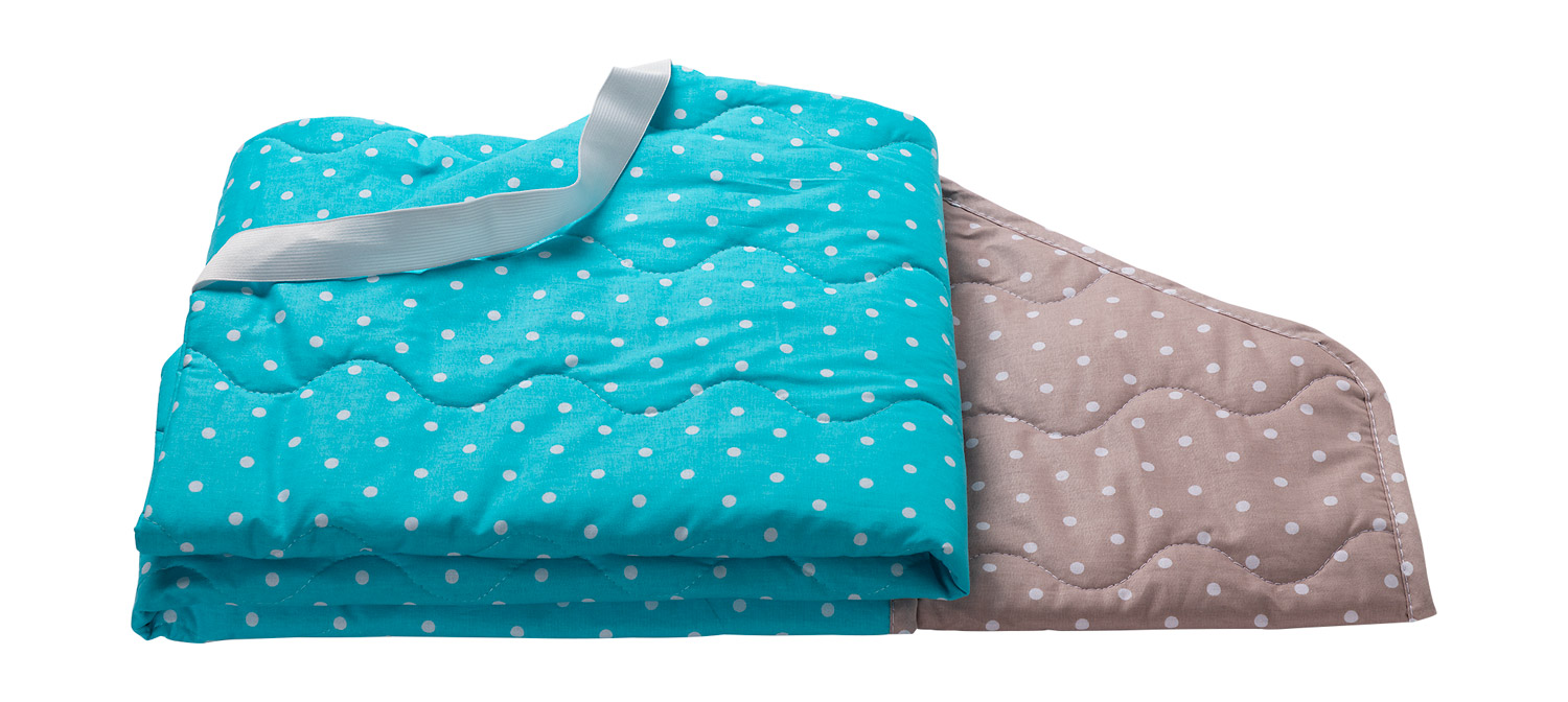 Schlafsack für Stapelliegen 135 x 68 cm, türkis und taupe