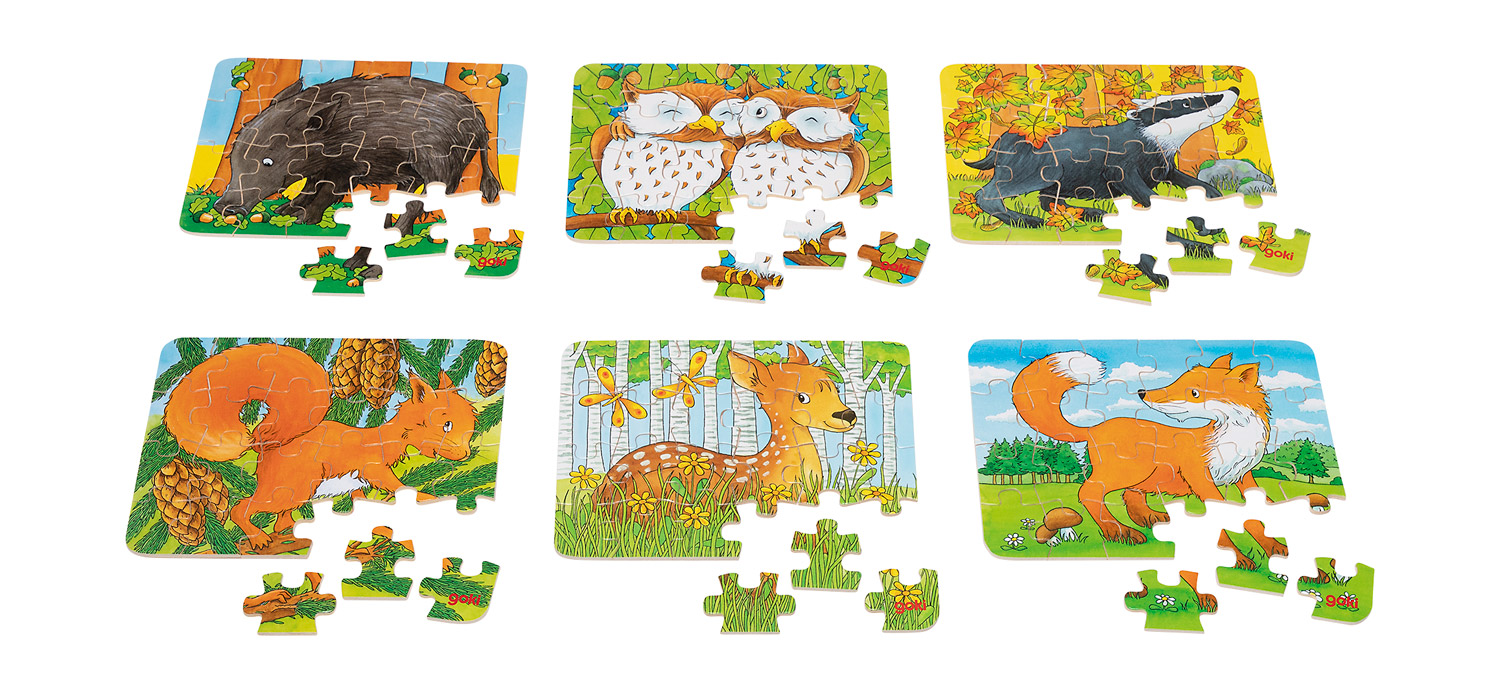 Minipuzzle Waldtiere