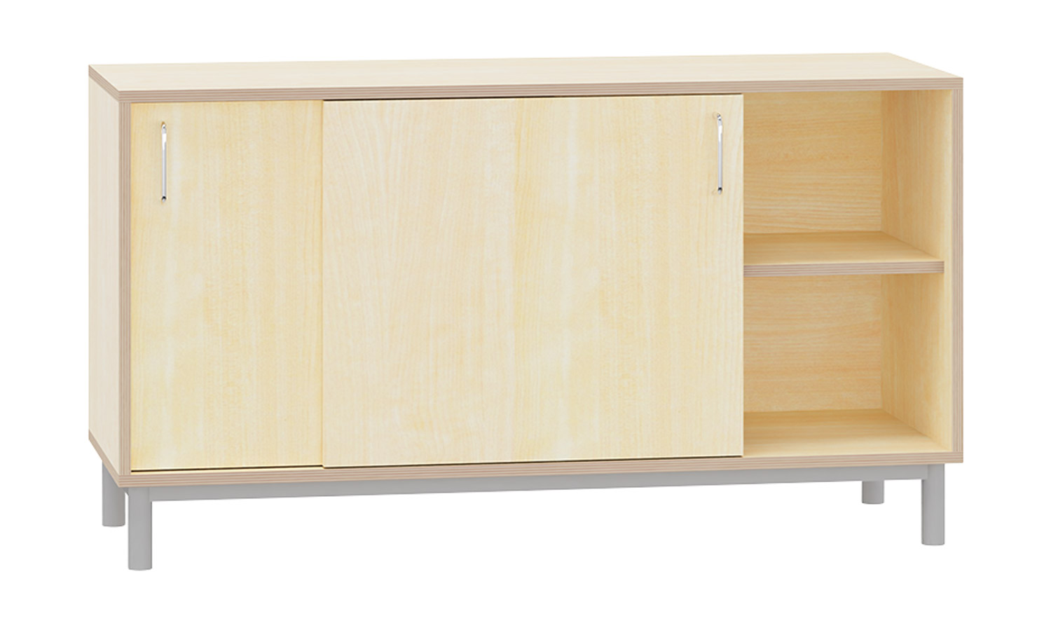 Schrank mit Schiebetüren mit Beinen, Breite 139 cm