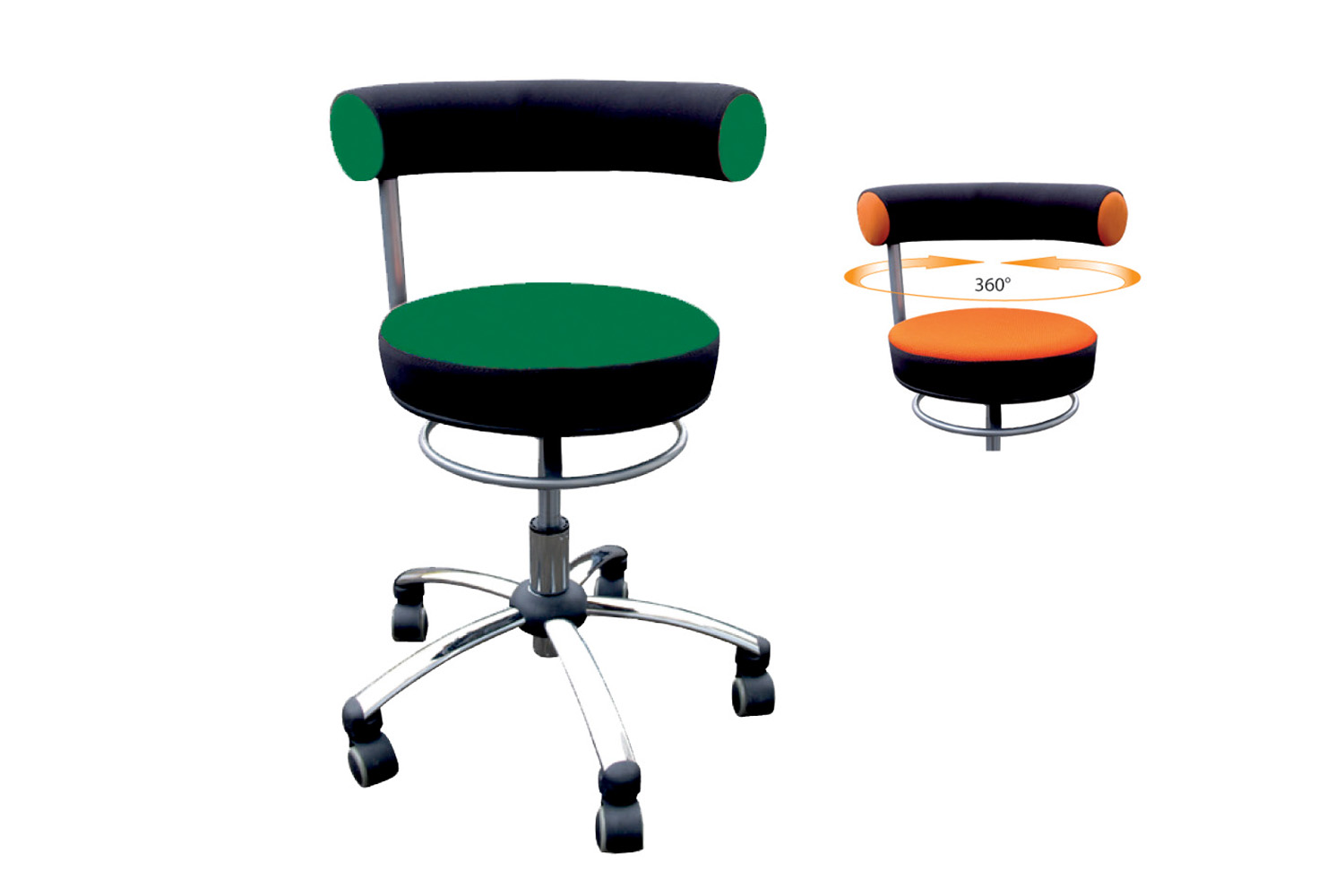  Sanus® Stuhl, Lehne fest Kunstleder grün